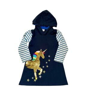 Unicorn Flip Sequin Sweatshirt Dress Size 3/4